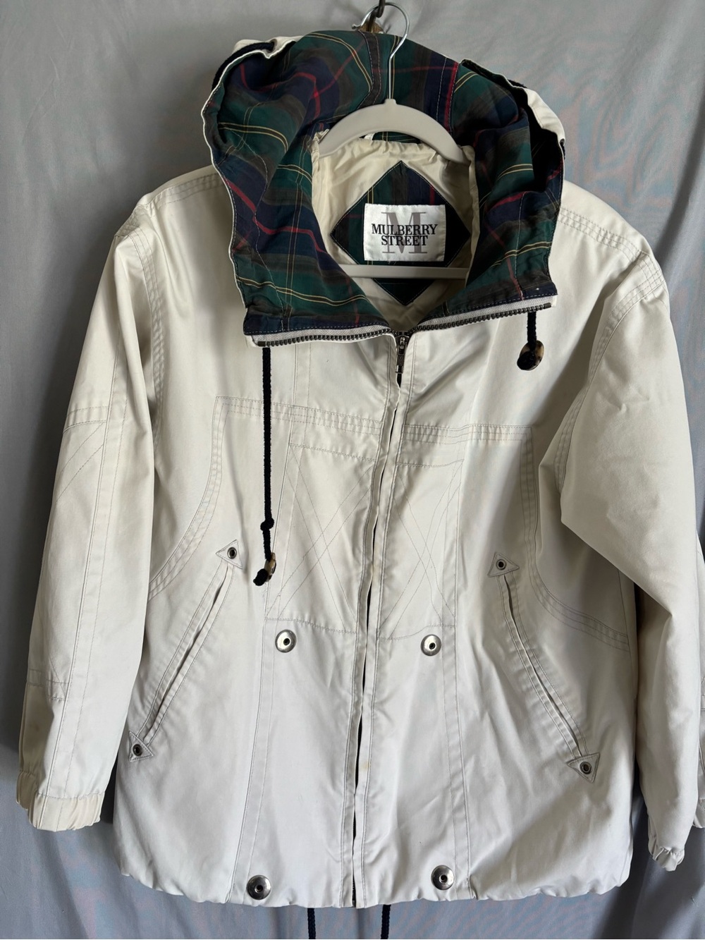 Men's Cream Hooded Jacket
